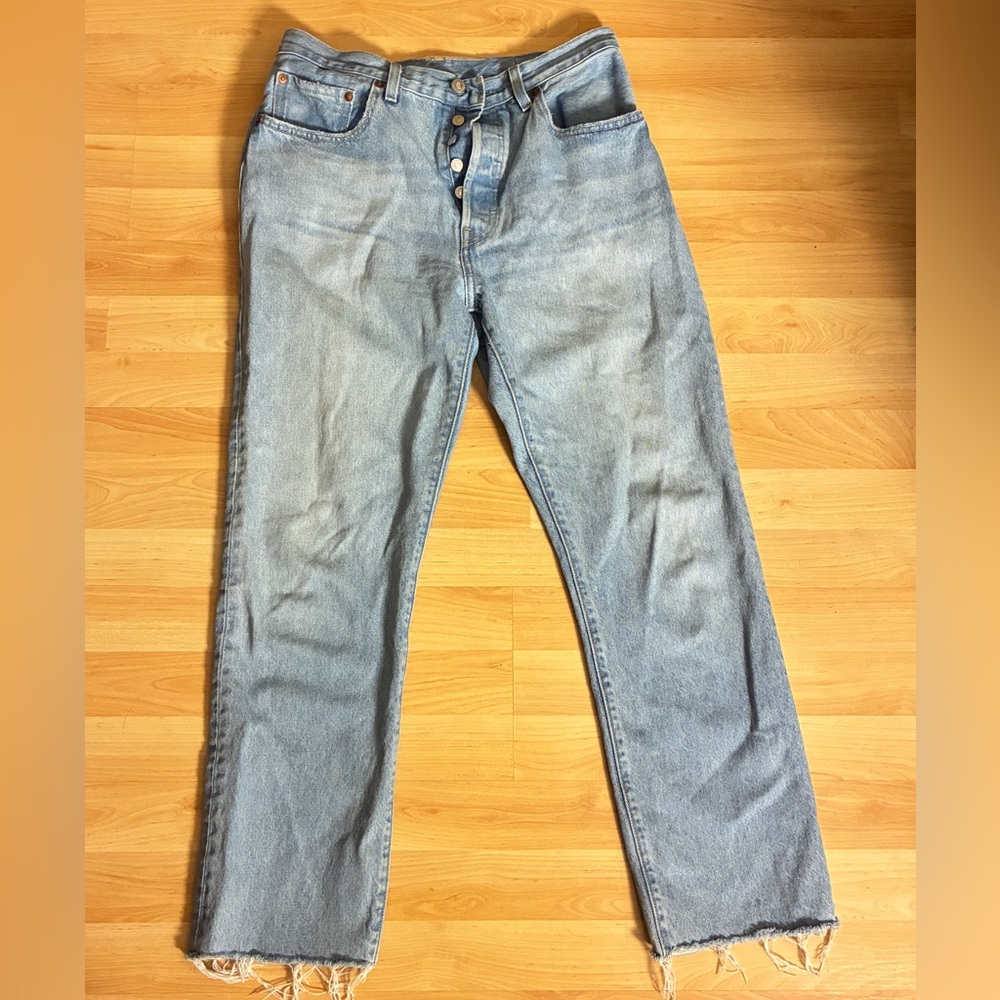 Levi’s 501 Big E Jeans W31 L30 Light Wash Straight Leg 100% Cotton